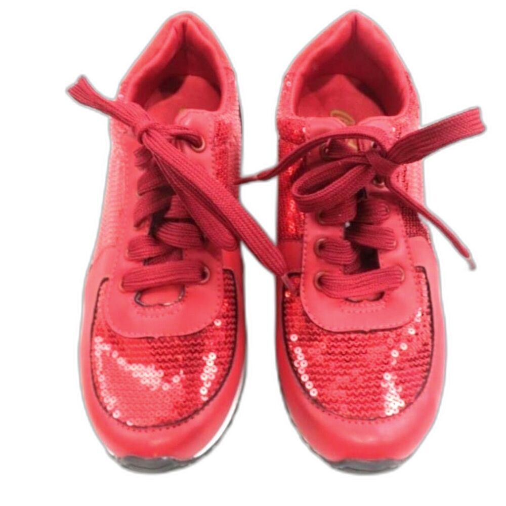 Coca Cola Red Sparkly Tennis Shoes - Size 6.5 - EUC